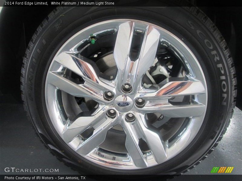White Platinum / Medium Light Stone 2014 Ford Edge Limited