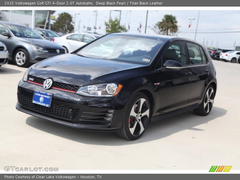 Deep Black Pearl / Titan Black Leather 2015 Volkswagen Golf GTI 4-Door 2.0T Autobahn