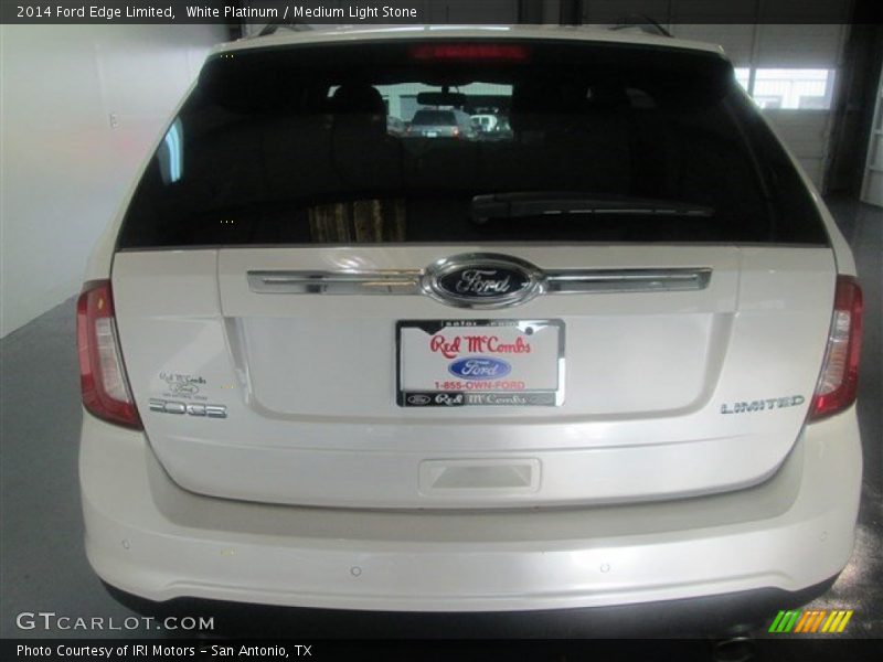 White Platinum / Medium Light Stone 2014 Ford Edge Limited
