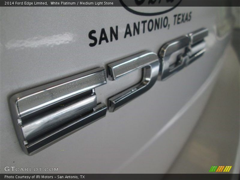 White Platinum / Medium Light Stone 2014 Ford Edge Limited
