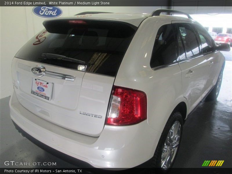 White Platinum / Medium Light Stone 2014 Ford Edge Limited