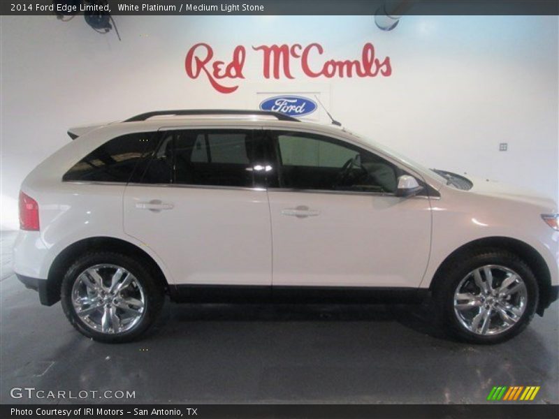 White Platinum / Medium Light Stone 2014 Ford Edge Limited