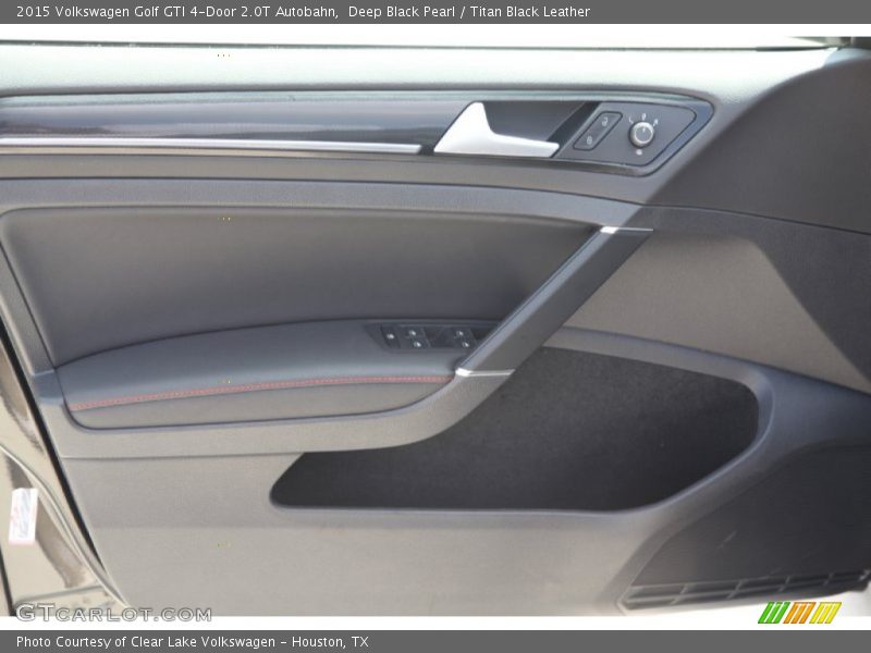 Deep Black Pearl / Titan Black Leather 2015 Volkswagen Golf GTI 4-Door 2.0T Autobahn
