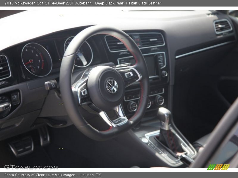 Deep Black Pearl / Titan Black Leather 2015 Volkswagen Golf GTI 4-Door 2.0T Autobahn