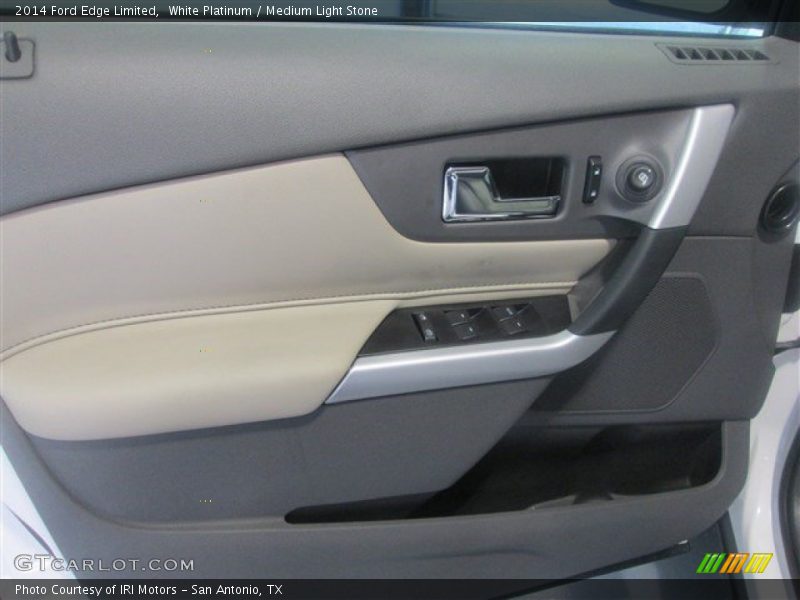 White Platinum / Medium Light Stone 2014 Ford Edge Limited