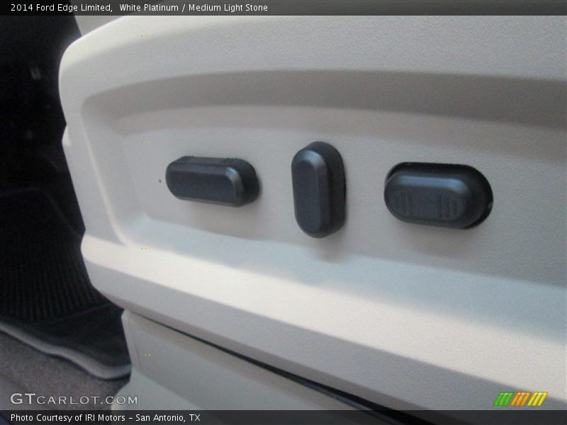 White Platinum / Medium Light Stone 2014 Ford Edge Limited