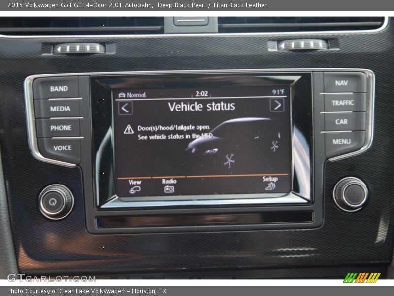 Deep Black Pearl / Titan Black Leather 2015 Volkswagen Golf GTI 4-Door 2.0T Autobahn