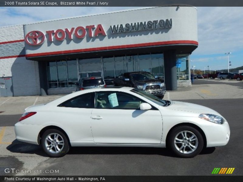 Blizzard White Pearl / Ivory 2008 Toyota Solara SE Coupe