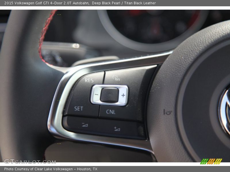 Deep Black Pearl / Titan Black Leather 2015 Volkswagen Golf GTI 4-Door 2.0T Autobahn