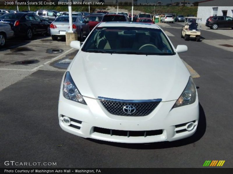 Blizzard White Pearl / Ivory 2008 Toyota Solara SE Coupe
