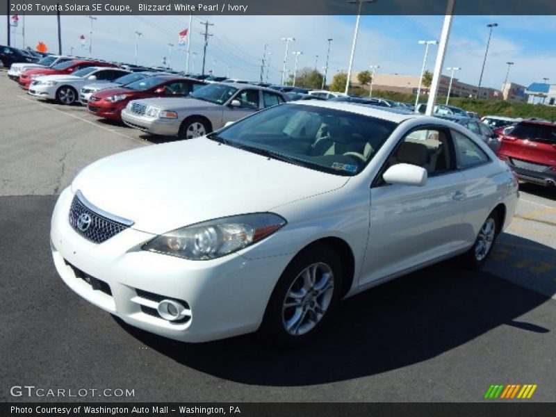 Blizzard White Pearl / Ivory 2008 Toyota Solara SE Coupe