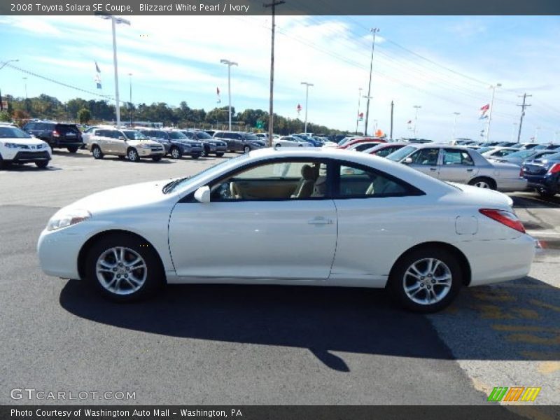 Blizzard White Pearl / Ivory 2008 Toyota Solara SE Coupe