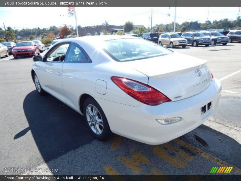 Blizzard White Pearl / Ivory 2008 Toyota Solara SE Coupe
