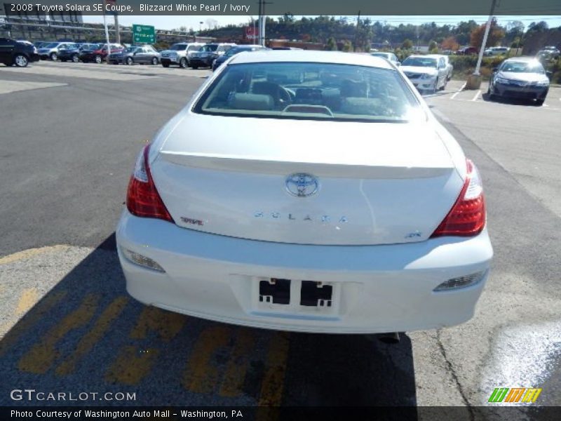 Blizzard White Pearl / Ivory 2008 Toyota Solara SE Coupe