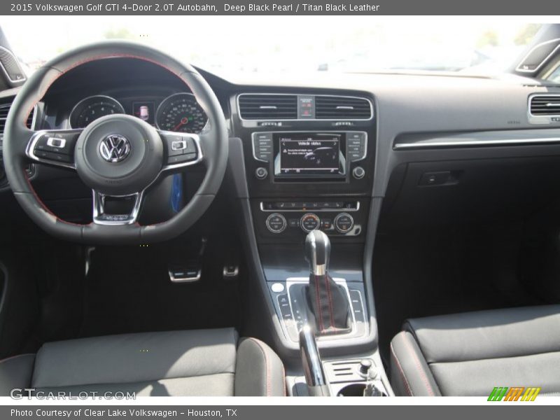 Deep Black Pearl / Titan Black Leather 2015 Volkswagen Golf GTI 4-Door 2.0T Autobahn