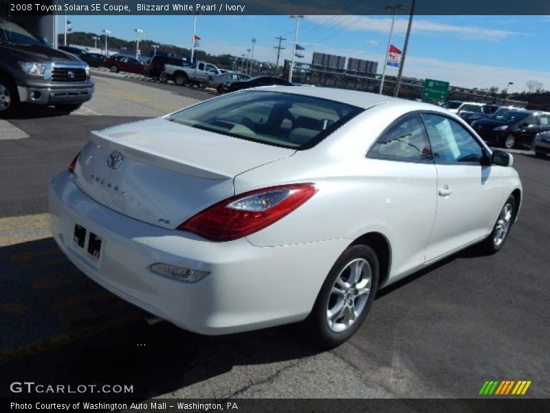 Blizzard White Pearl / Ivory 2008 Toyota Solara SE Coupe