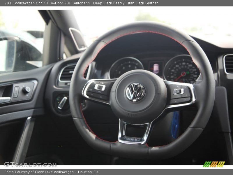 Deep Black Pearl / Titan Black Leather 2015 Volkswagen Golf GTI 4-Door 2.0T Autobahn