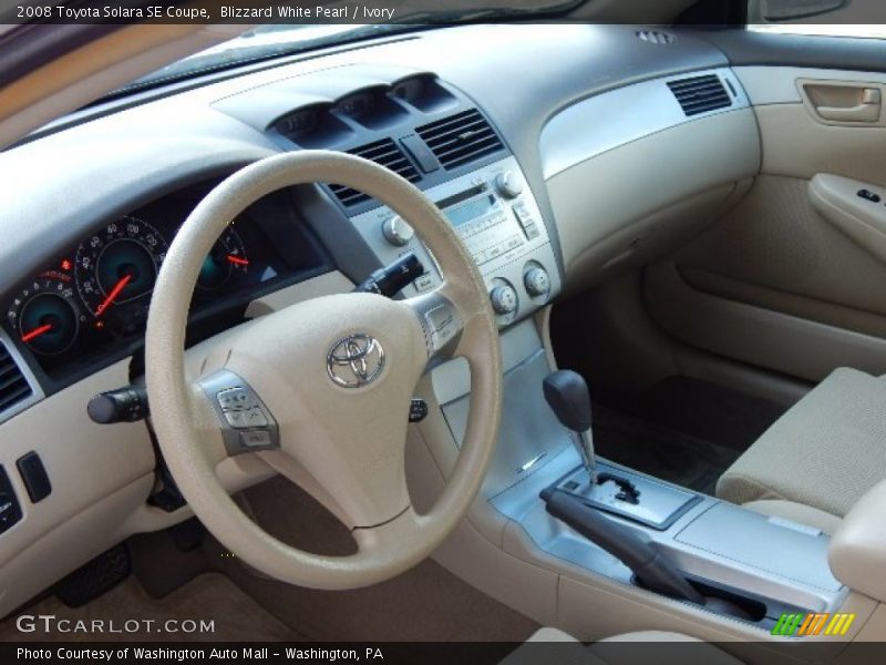 Blizzard White Pearl / Ivory 2008 Toyota Solara SE Coupe