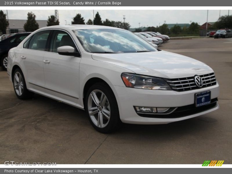 Candy White / Cornsilk Beige 2015 Volkswagen Passat TDI SE Sedan