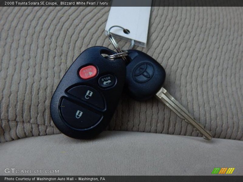 Blizzard White Pearl / Ivory 2008 Toyota Solara SE Coupe
