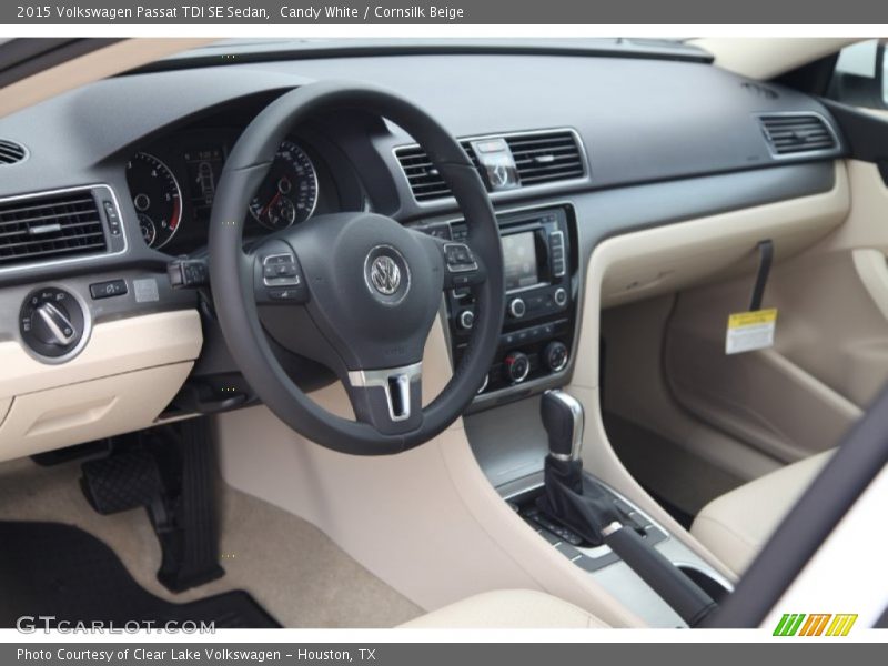 Candy White / Cornsilk Beige 2015 Volkswagen Passat TDI SE Sedan