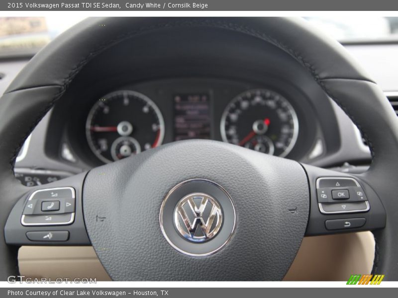 Candy White / Cornsilk Beige 2015 Volkswagen Passat TDI SE Sedan