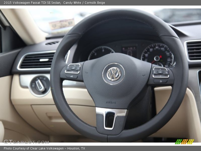 Candy White / Cornsilk Beige 2015 Volkswagen Passat TDI SE Sedan