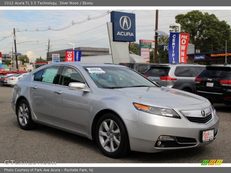 Silver Moon / Ebony 2012 Acura TL 3.5 Technology