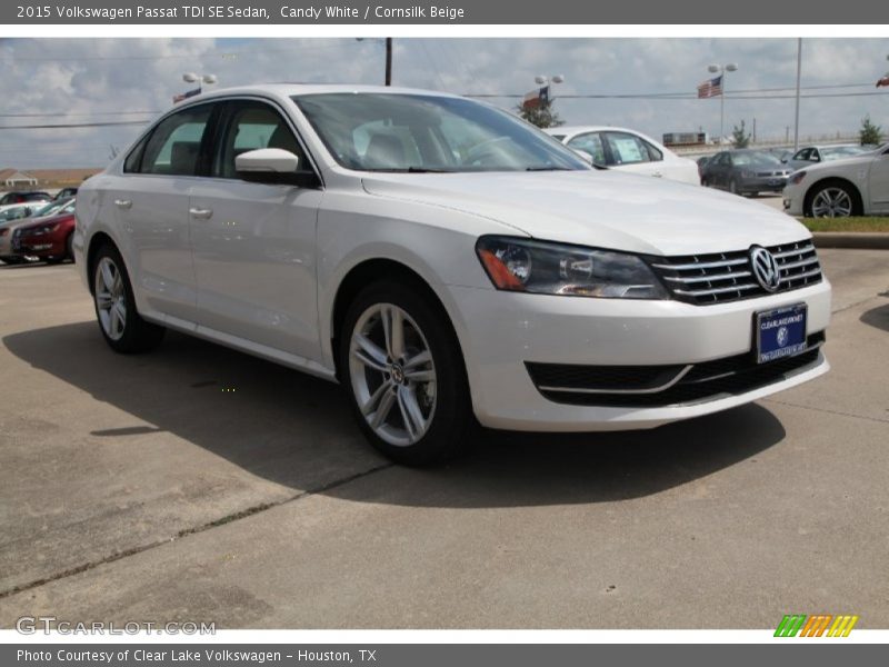 Candy White / Cornsilk Beige 2015 Volkswagen Passat TDI SE Sedan