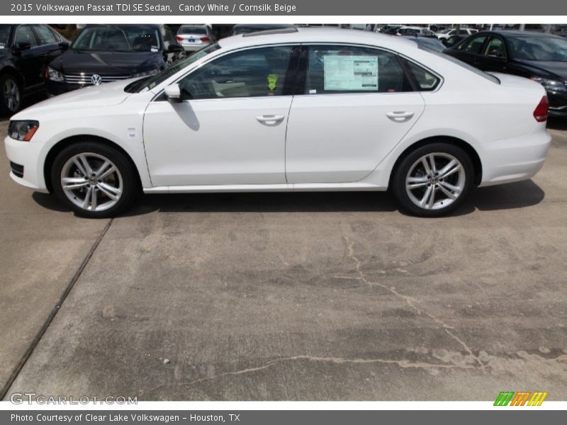 Candy White / Cornsilk Beige 2015 Volkswagen Passat TDI SE Sedan
