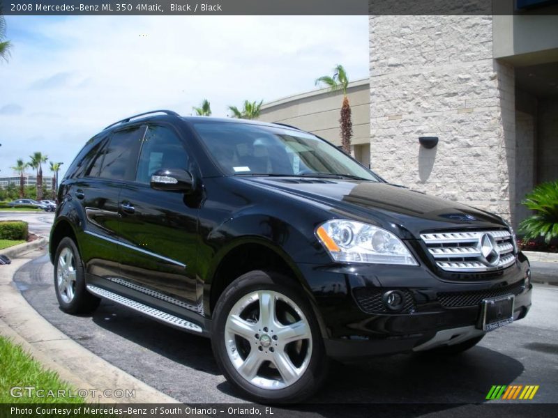 Black / Black 2008 Mercedes-Benz ML 350 4Matic