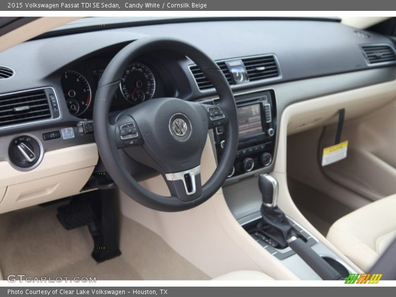 Candy White / Cornsilk Beige 2015 Volkswagen Passat TDI SE Sedan