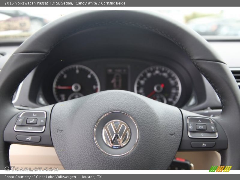 Candy White / Cornsilk Beige 2015 Volkswagen Passat TDI SE Sedan