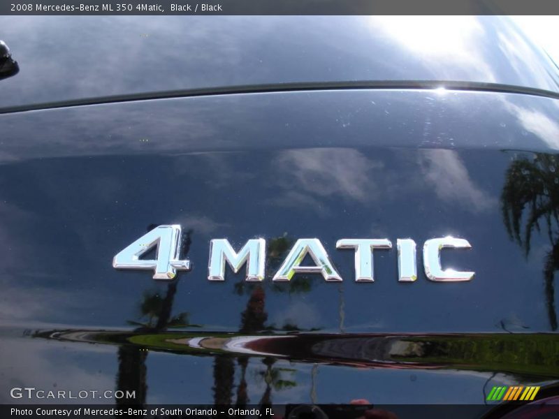 Black / Black 2008 Mercedes-Benz ML 350 4Matic