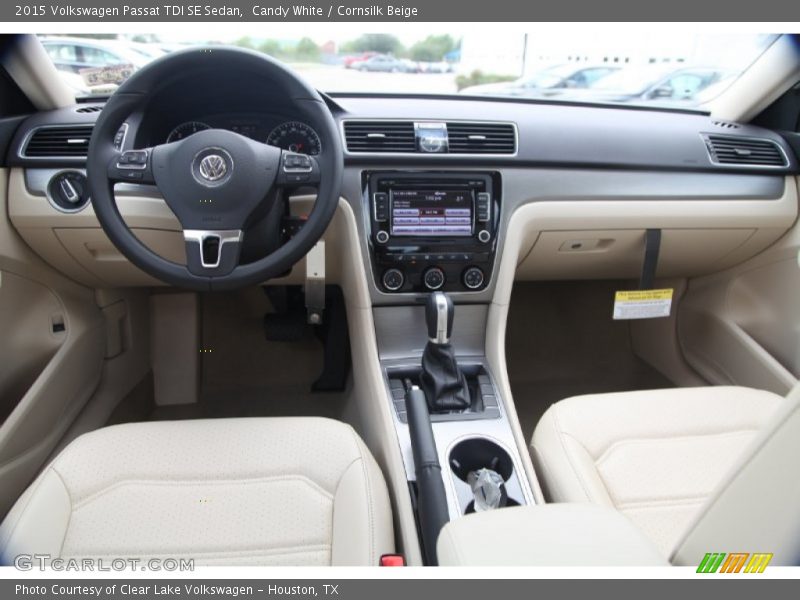 Candy White / Cornsilk Beige 2015 Volkswagen Passat TDI SE Sedan