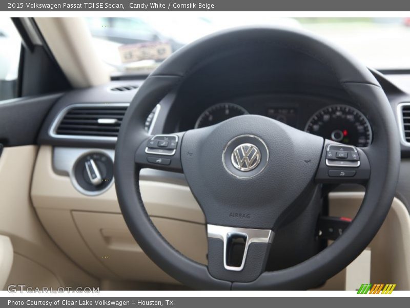 Candy White / Cornsilk Beige 2015 Volkswagen Passat TDI SE Sedan