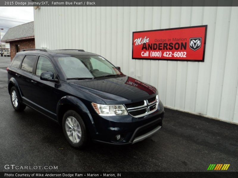 Fathom Blue Pearl / Black 2015 Dodge Journey SXT