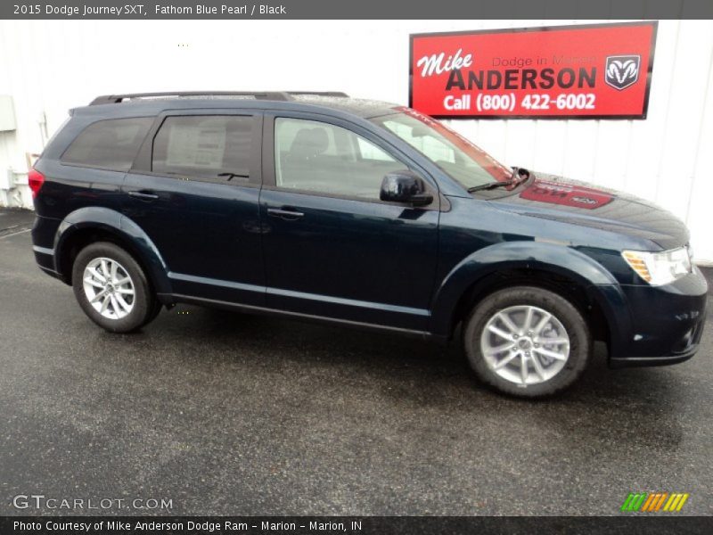 Fathom Blue Pearl / Black 2015 Dodge Journey SXT