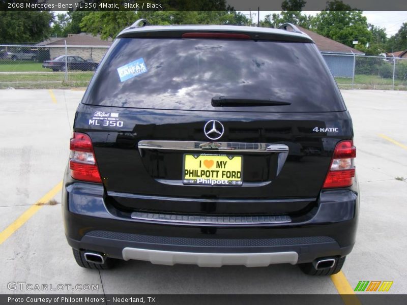 Black / Black 2008 Mercedes-Benz ML 350 4Matic