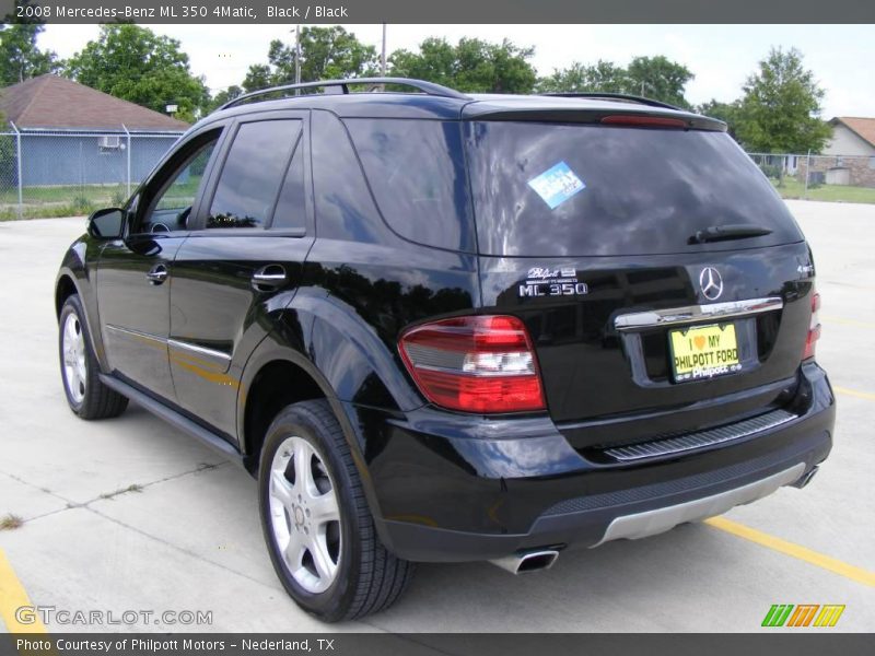 Black / Black 2008 Mercedes-Benz ML 350 4Matic