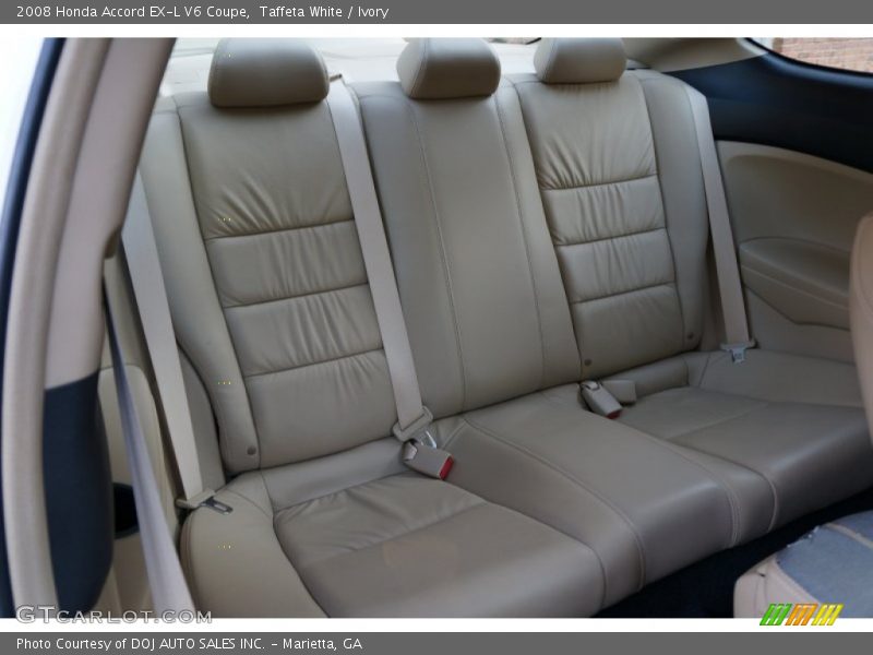Rear Seat of 2008 Accord EX-L V6 Coupe