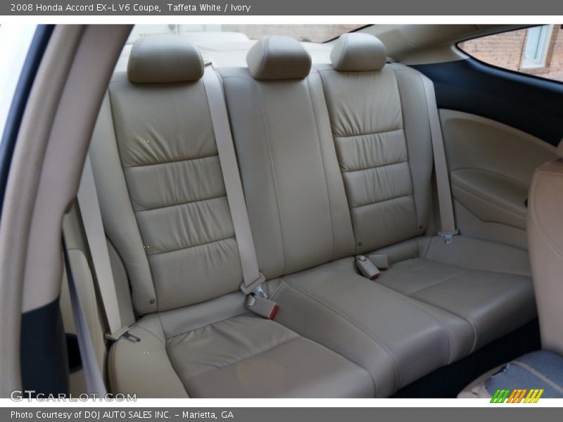 Rear Seat of 2008 Accord EX-L V6 Coupe