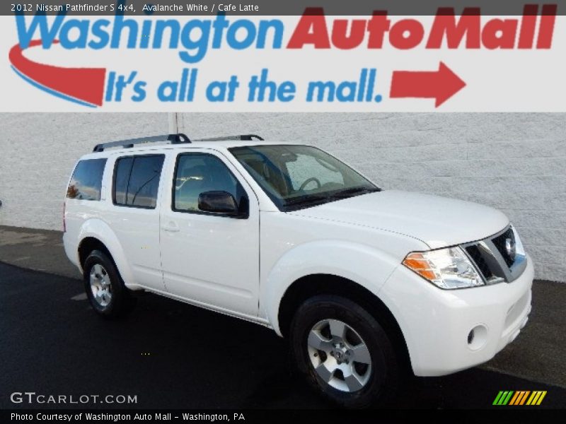 Avalanche White / Cafe Latte 2012 Nissan Pathfinder S 4x4