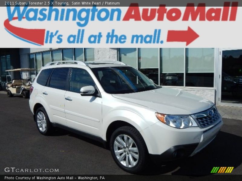 Satin White Pearl / Platinum 2011 Subaru Forester 2.5 X Touring
