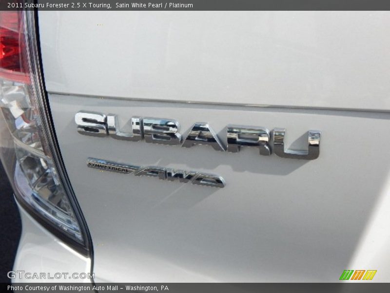Satin White Pearl / Platinum 2011 Subaru Forester 2.5 X Touring