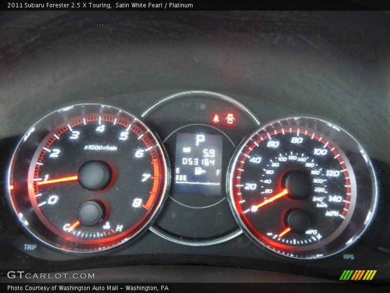 Satin White Pearl / Platinum 2011 Subaru Forester 2.5 X Touring