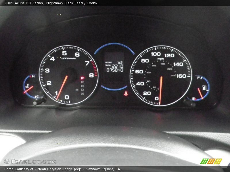 Nighthawk Black Pearl / Ebony 2005 Acura TSX Sedan
