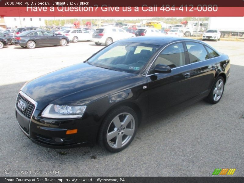 Brilliant Black / Black 2008 Audi A6 3.2 Sedan