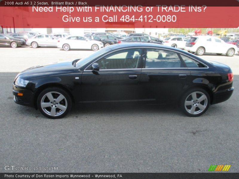 Brilliant Black / Black 2008 Audi A6 3.2 Sedan