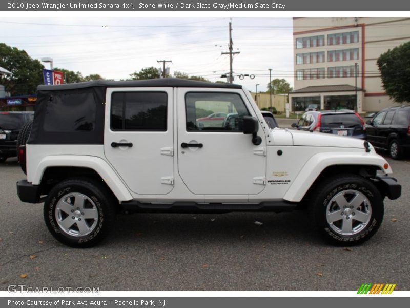 Stone White / Dark Slate Gray/Medium Slate Gray 2010 Jeep Wrangler Unlimited Sahara 4x4